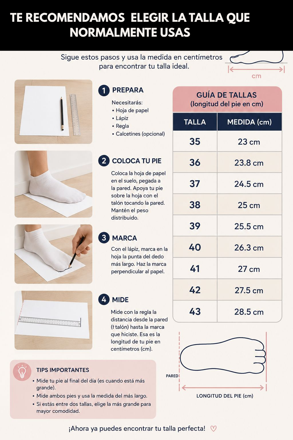 Elige tu talla